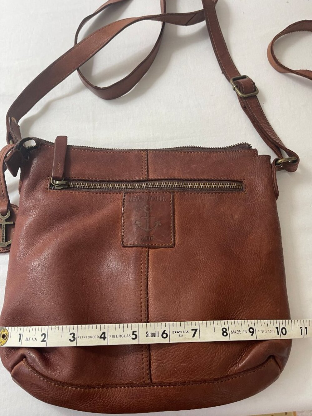 Harbour 2nd distressed leather crossbody bag and wallet set - Picture 8 of 12
